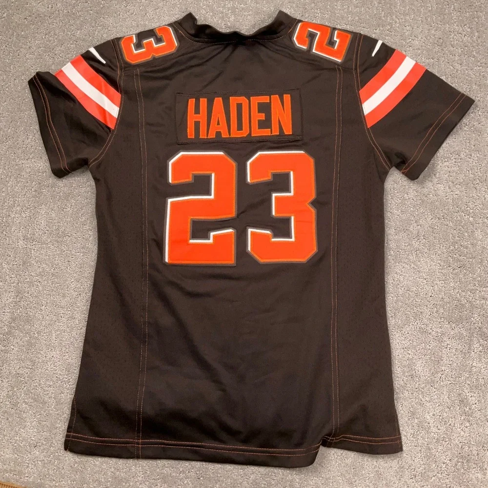 Nike Cleveland Browns NFL Jersey Womens M Joe Haden 23 Brown Orange  Stitched